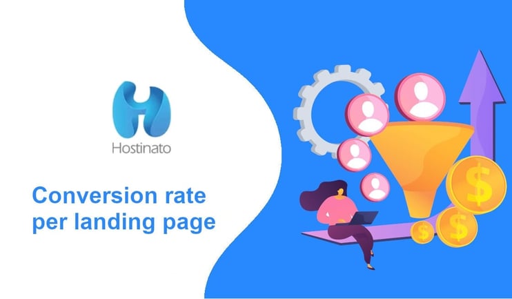 Conversion rate per landing page